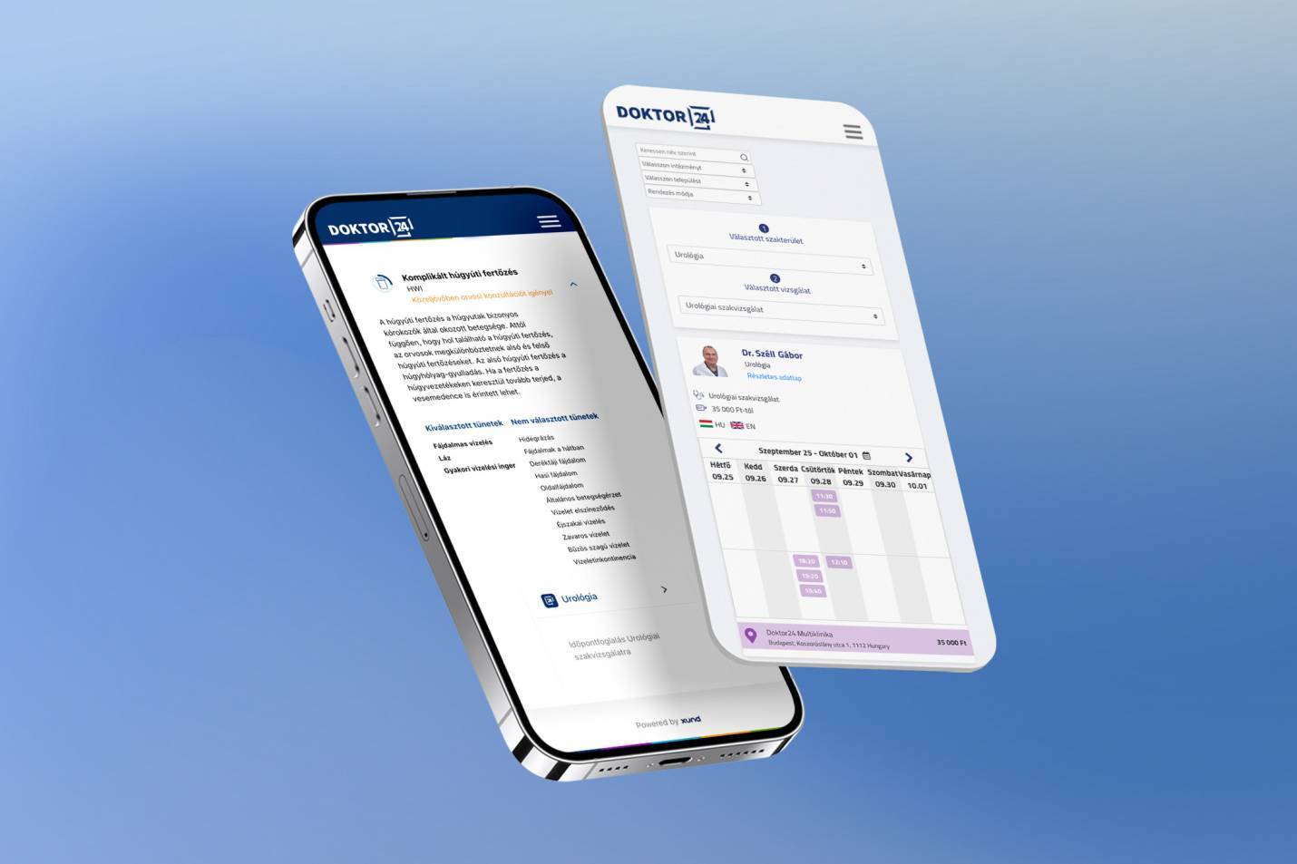 Easy appointment scheduling via the Doktor24 web app, enabled by XUND's Ecosystem Management add-on Easy appointment scheduling via the Doktor24 web app, enabled by XUND's Ecosystem Management add-on
