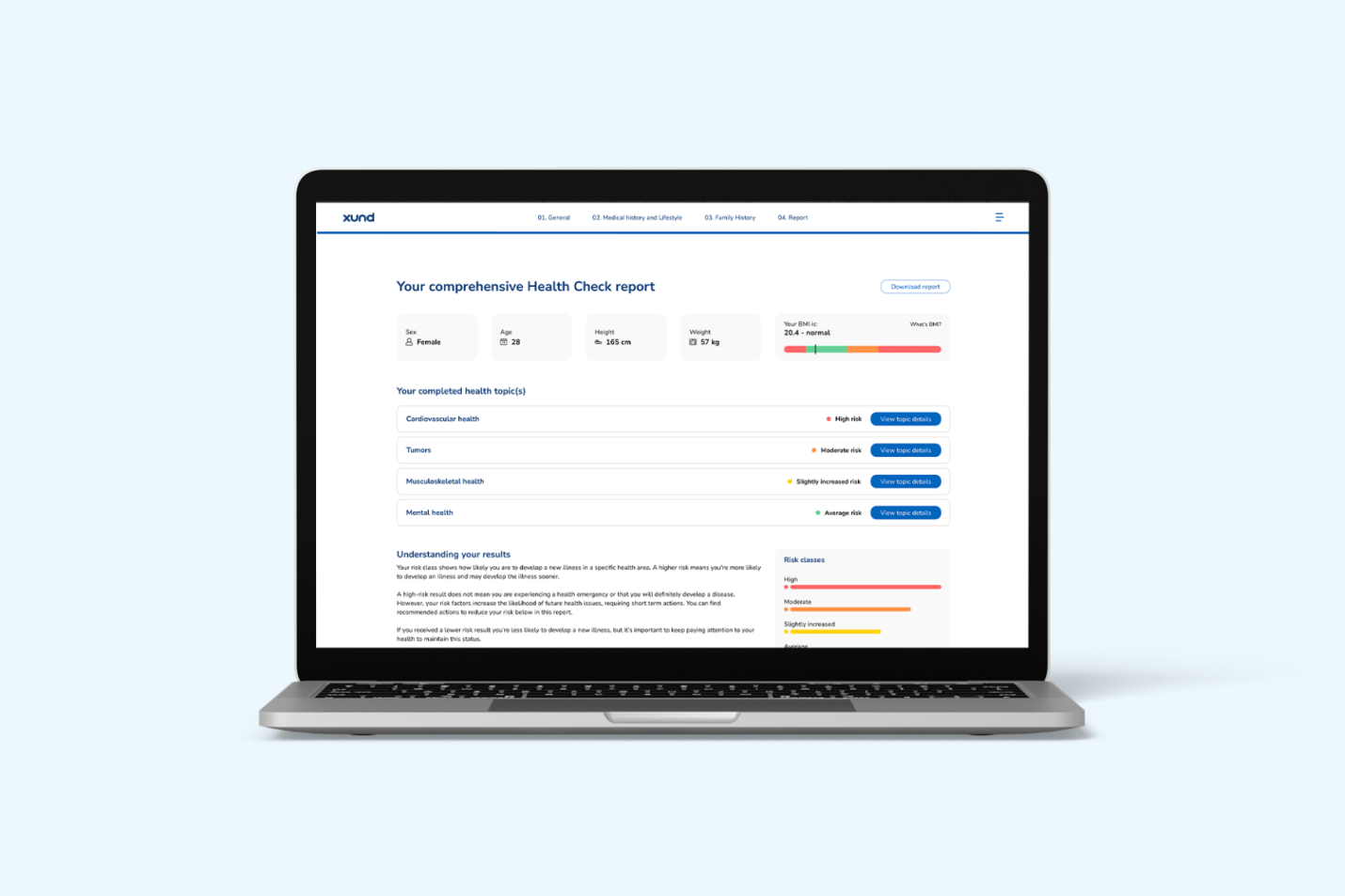mockup of our digital health check