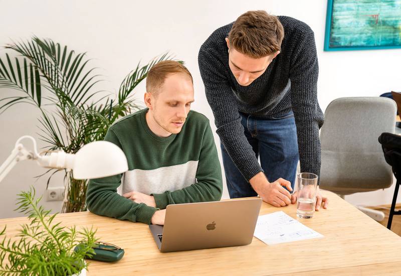 Adrian Schiegl with team member Adrian Schiegl with team member